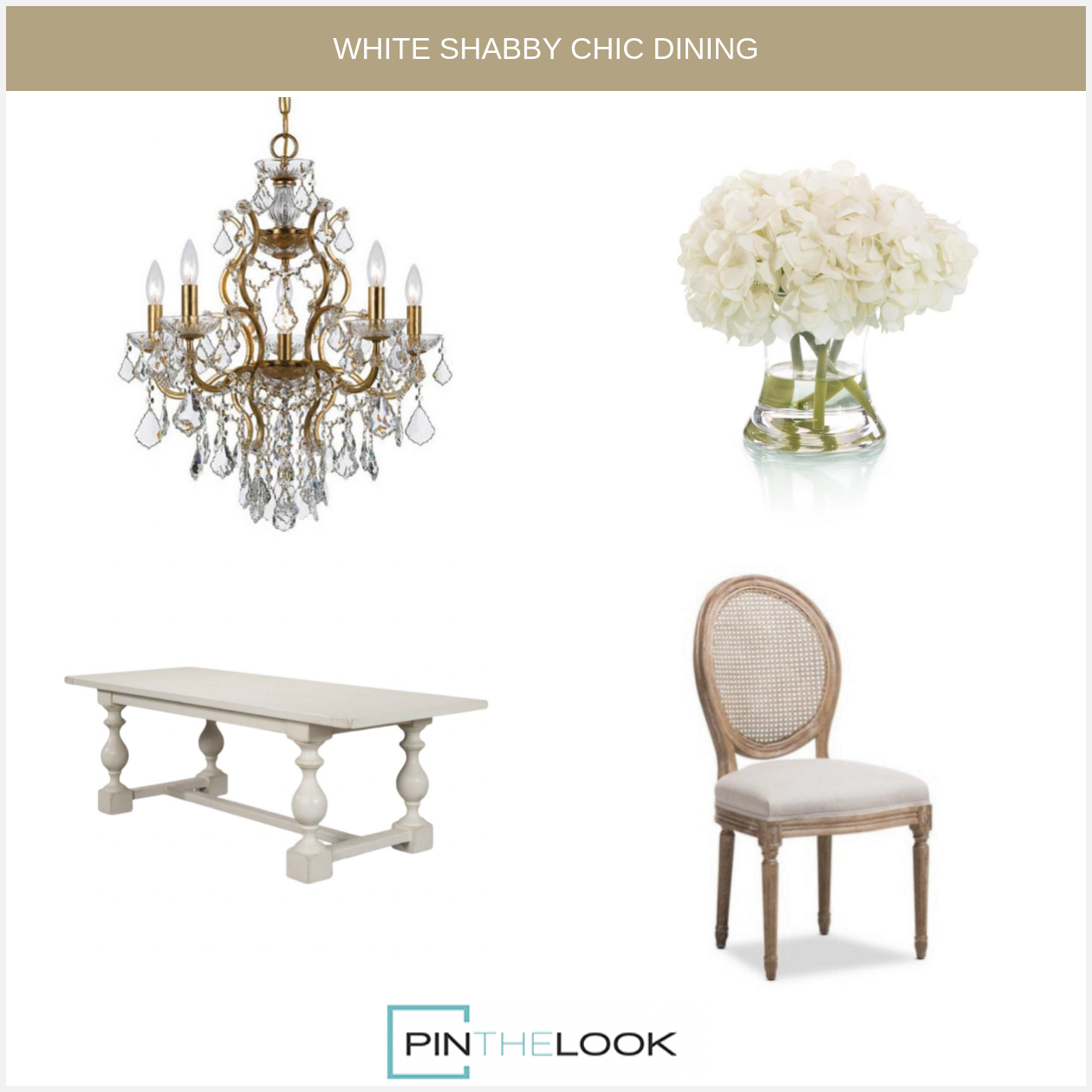 Antique White Farmhouse Trestle Dining Table