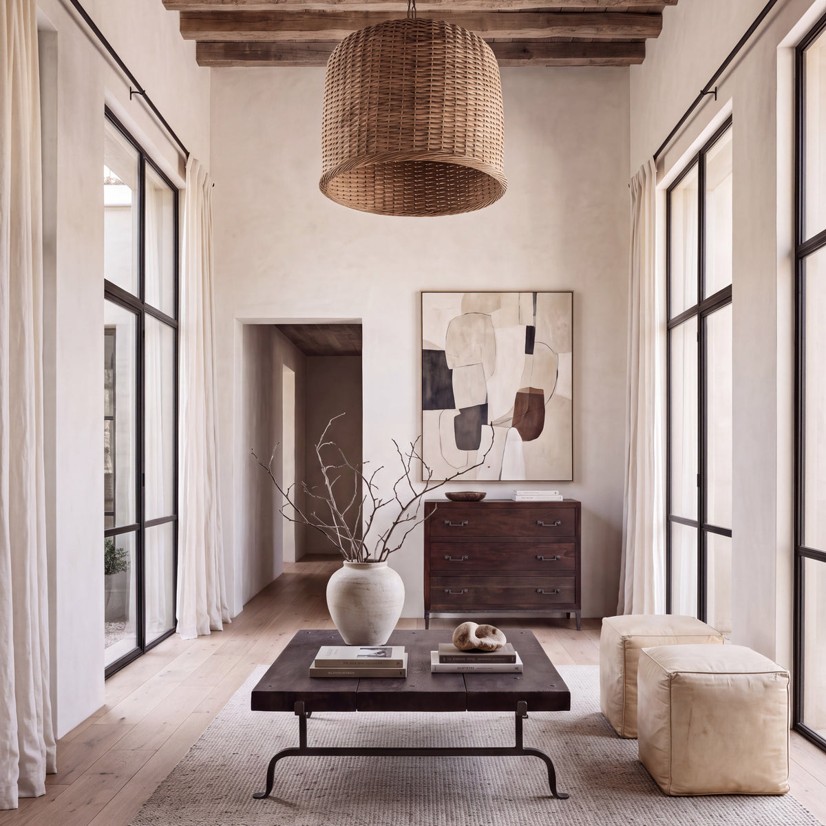 Planked Rustic Square Coffee Table