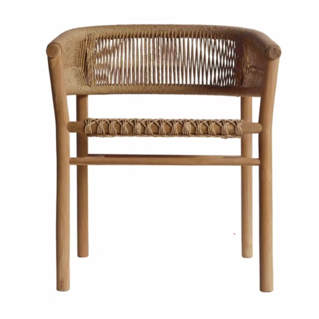 Plantation Teak Woven Outdoor Barrel Chair