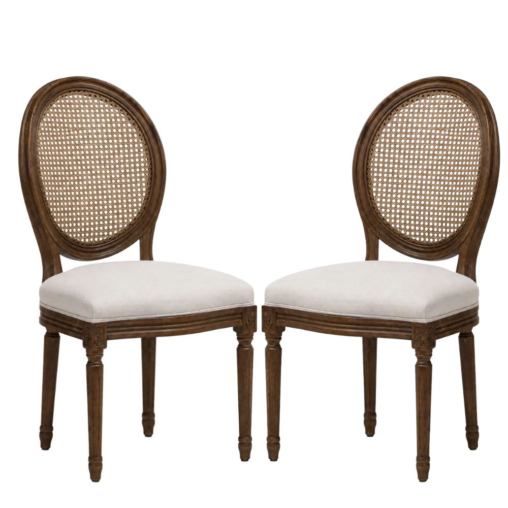 Provence Stained Cane Back Louis Dining Chair