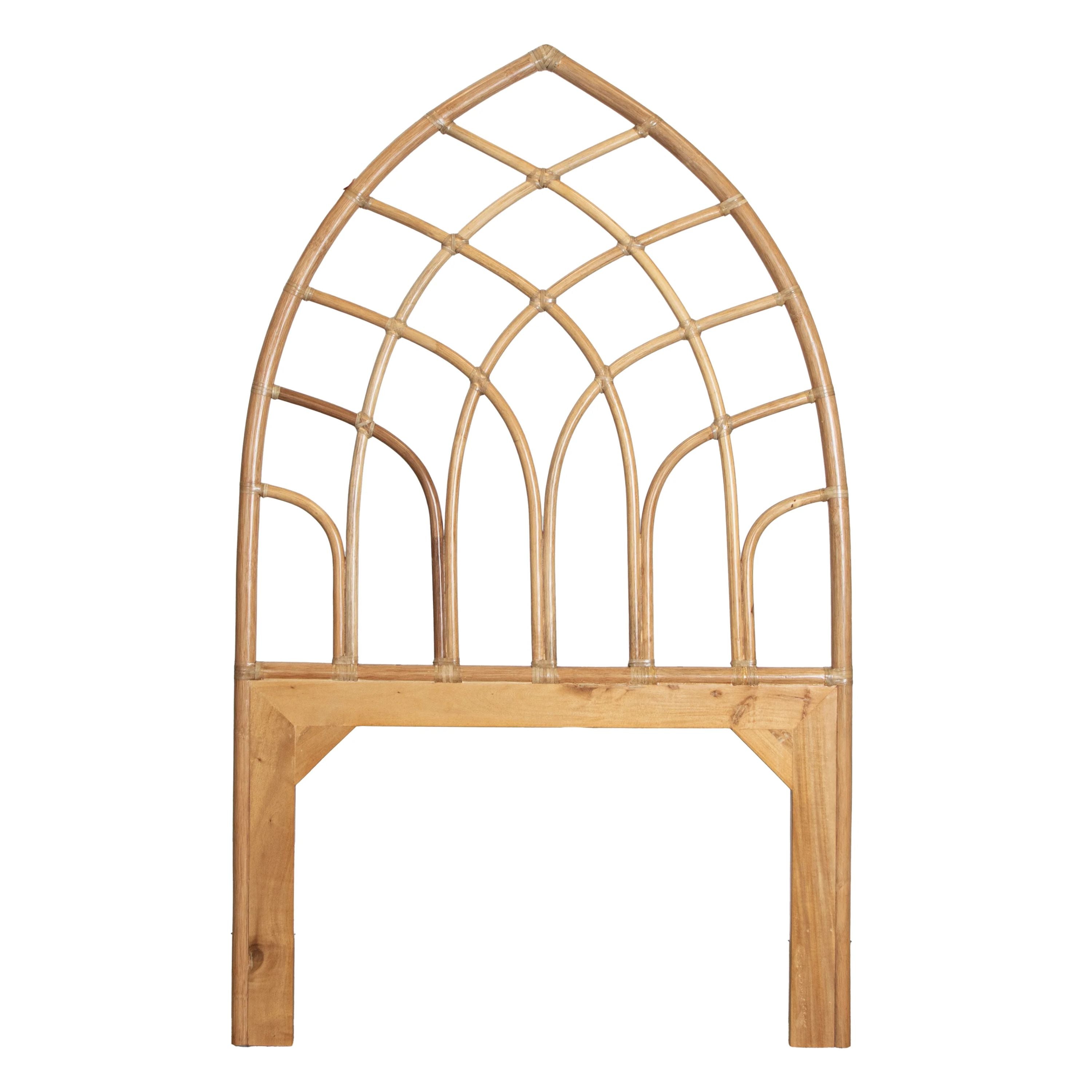 Rattan Arched Cathedral Twin Headboard