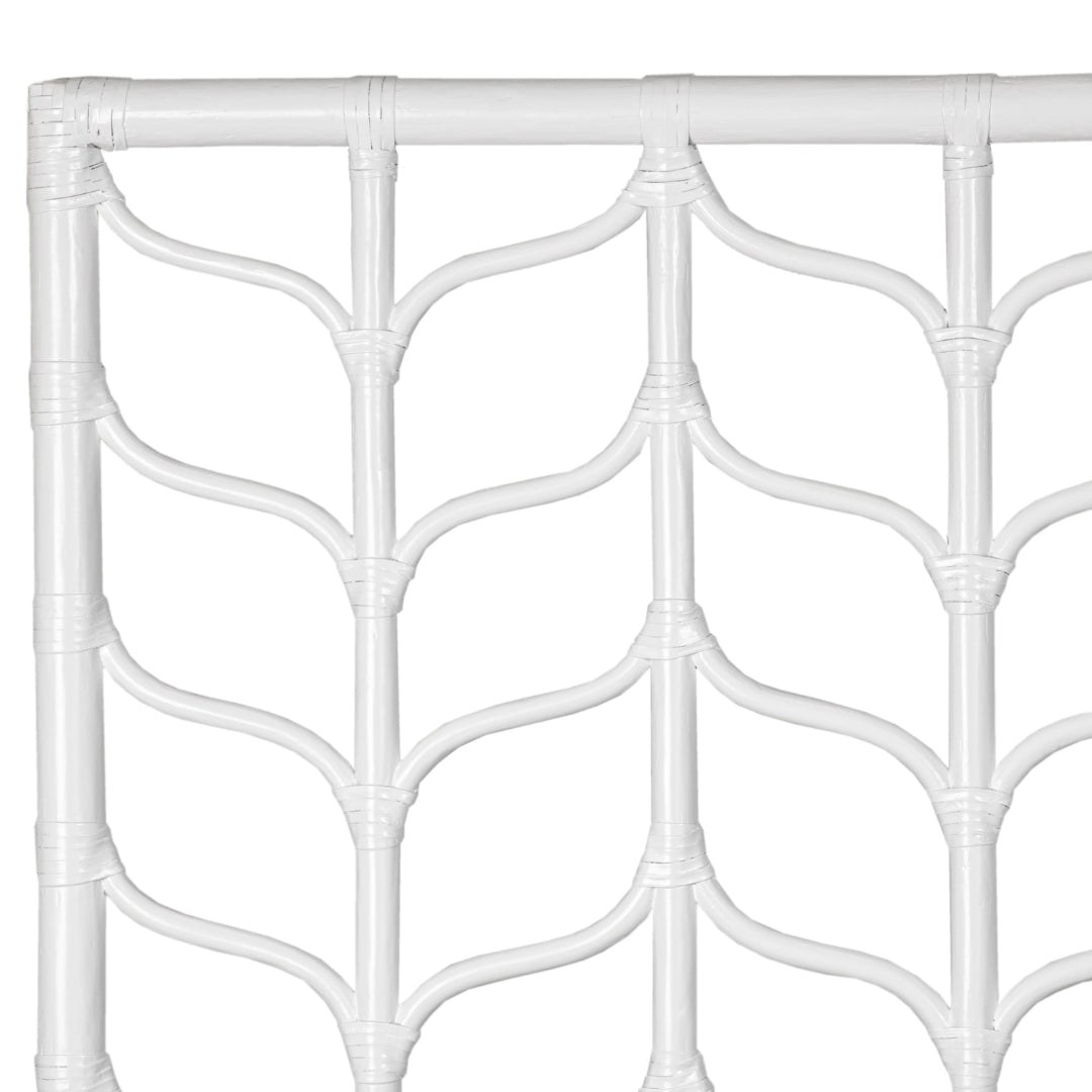 Ivy Rattan Grid Panel Headboard