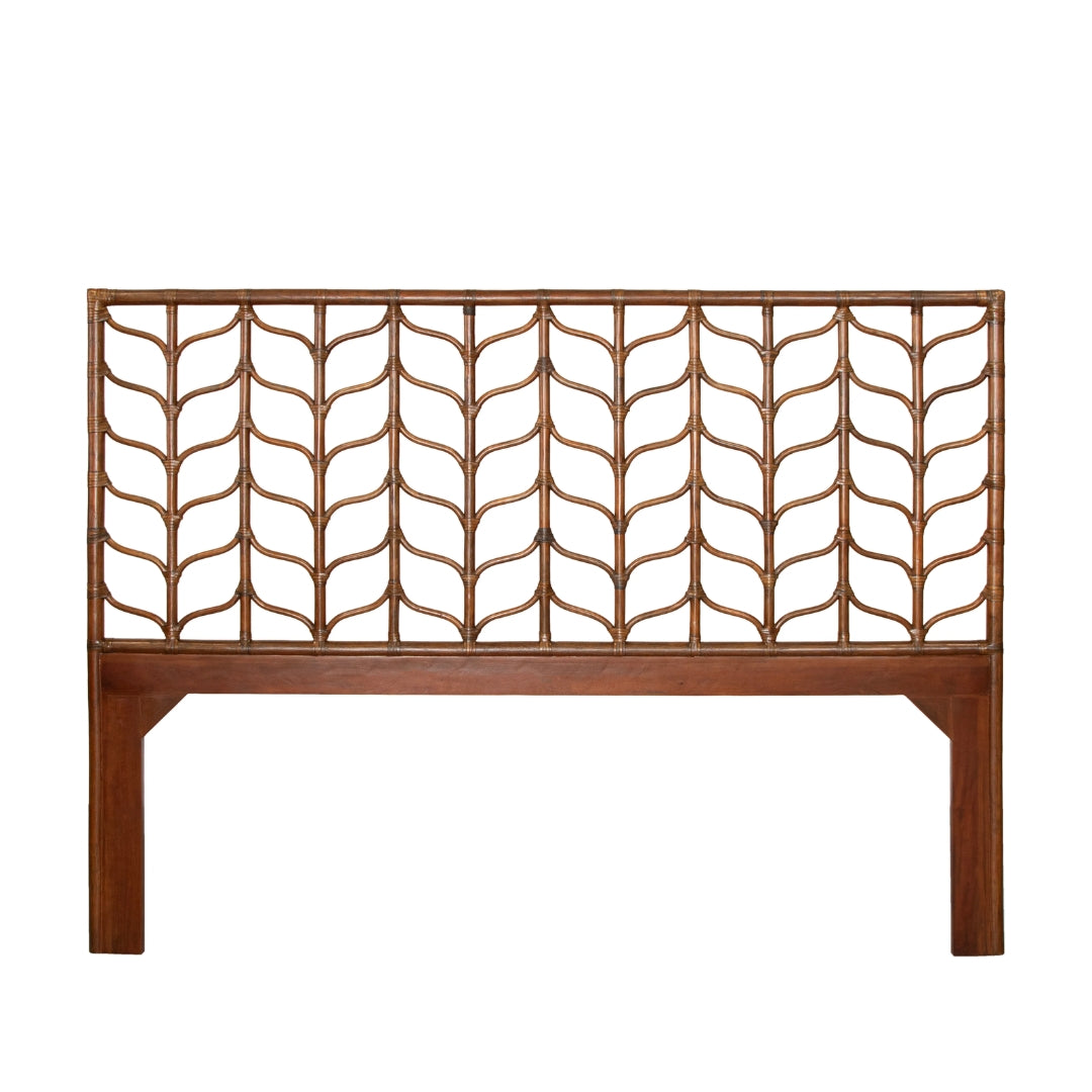 Ivy Rattan Grid Panel Headboard