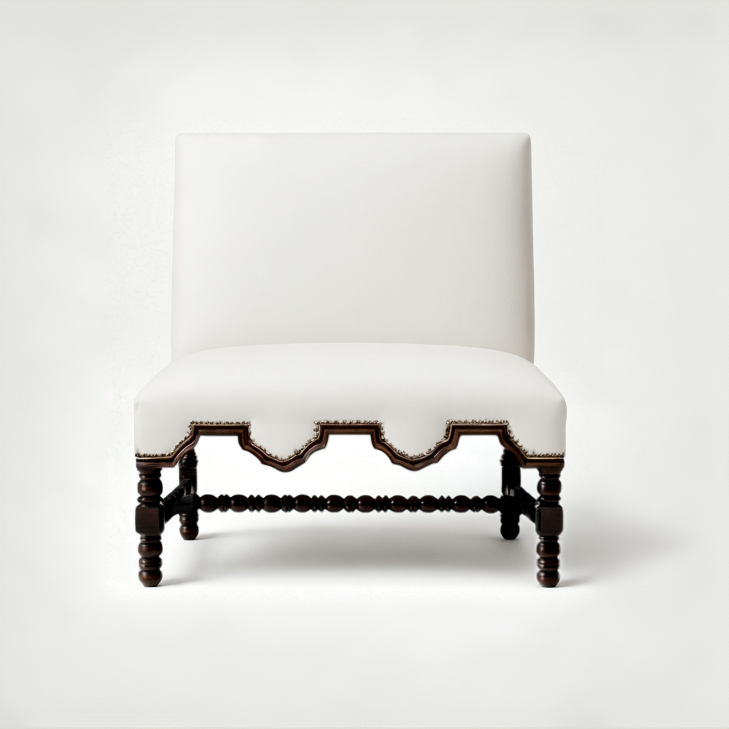 Spanish Villa Tall Back Bench