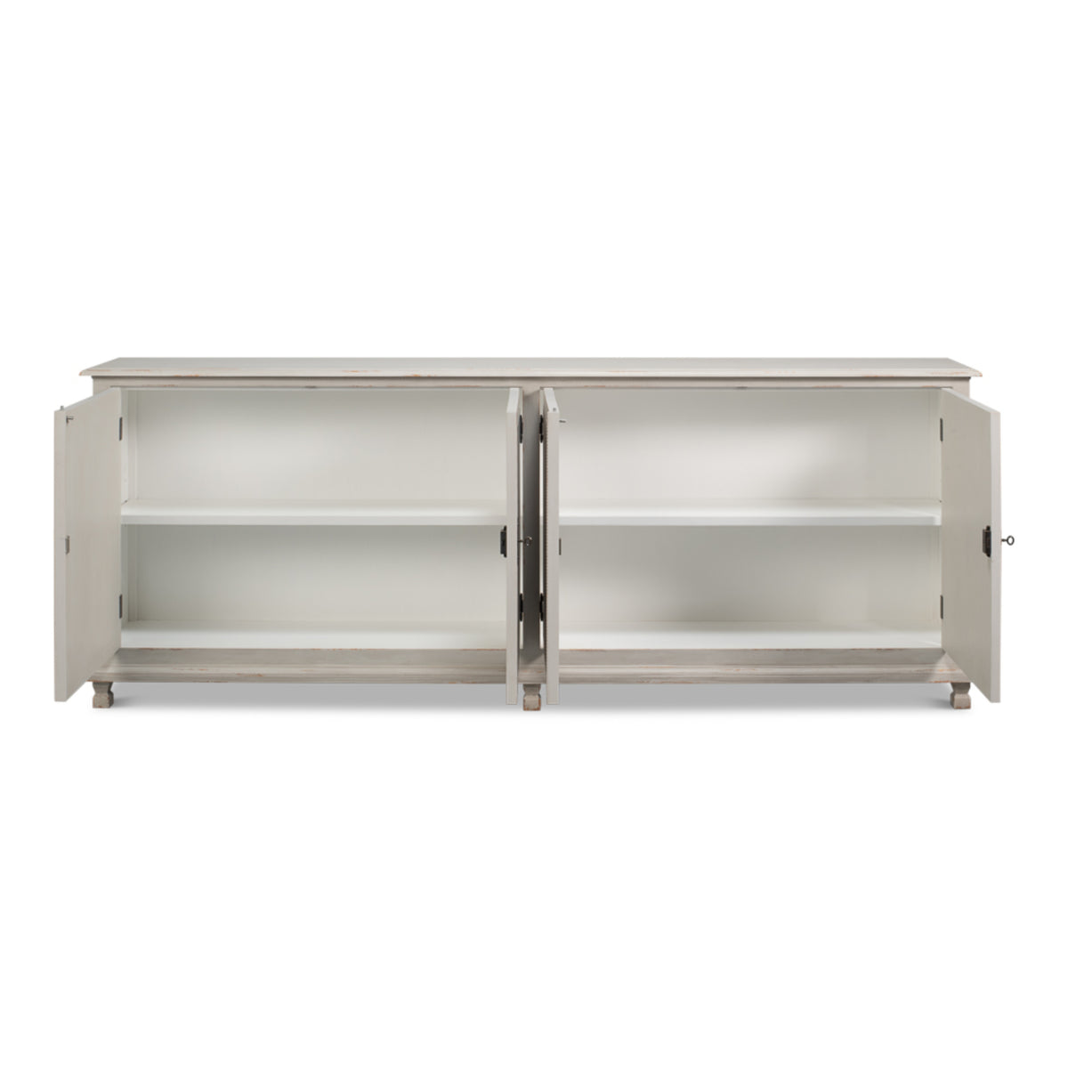 Harper Reeded Light Gray Sideboard