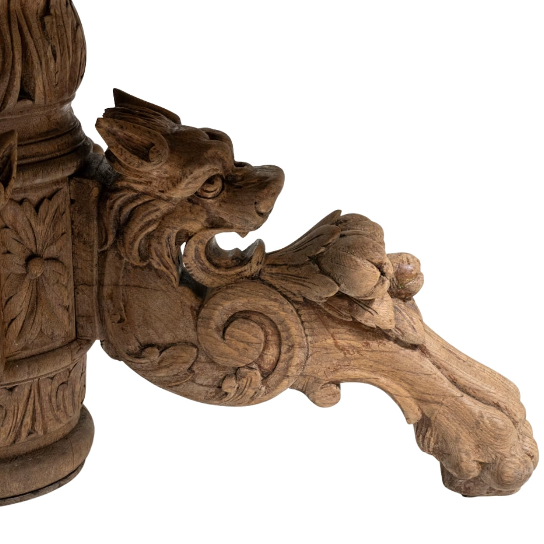 French Regency Carved Oval Pedestal Dining Table, Circa 1870