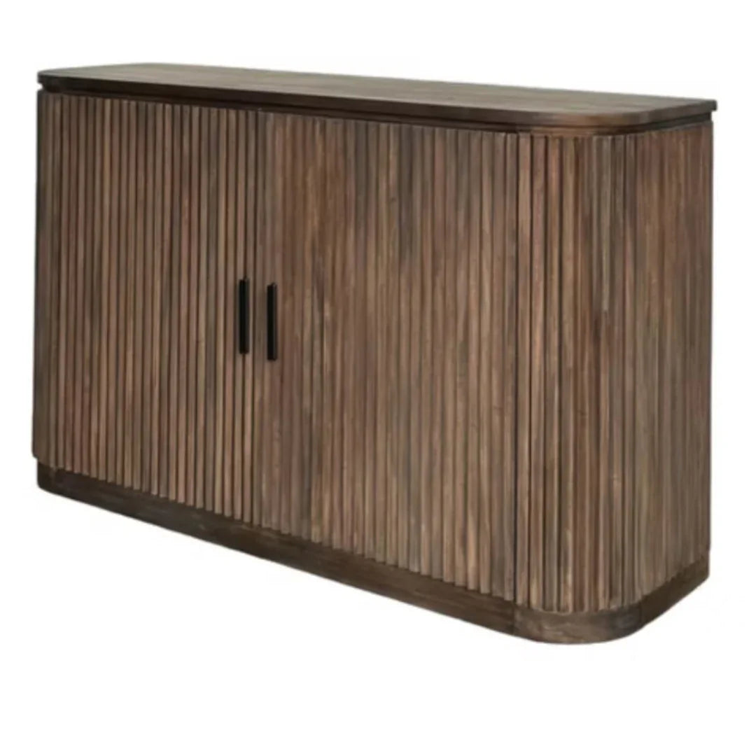 Ribbed Wood Transitional Sideboard