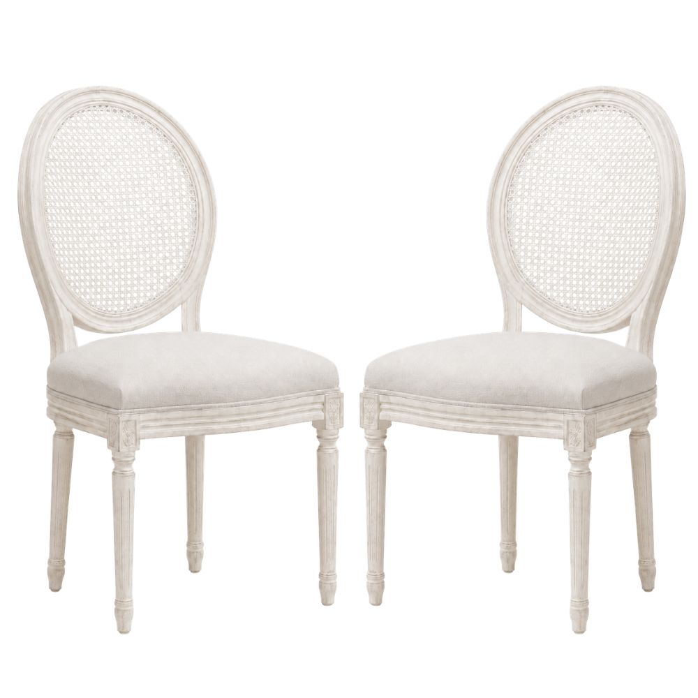 Round Cane Back French Louis Dining Chair