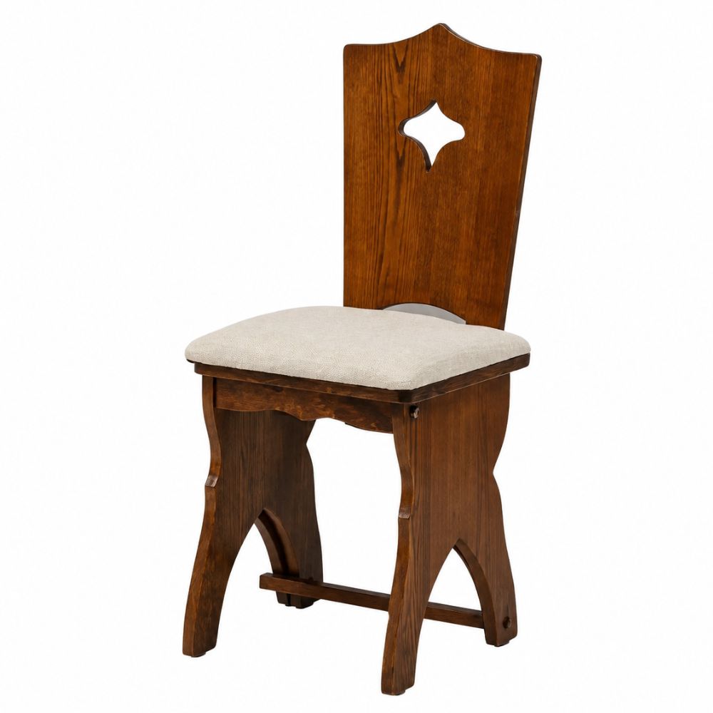 Royal French Pew Dining Chairs, Set of 6, Circa 1940
