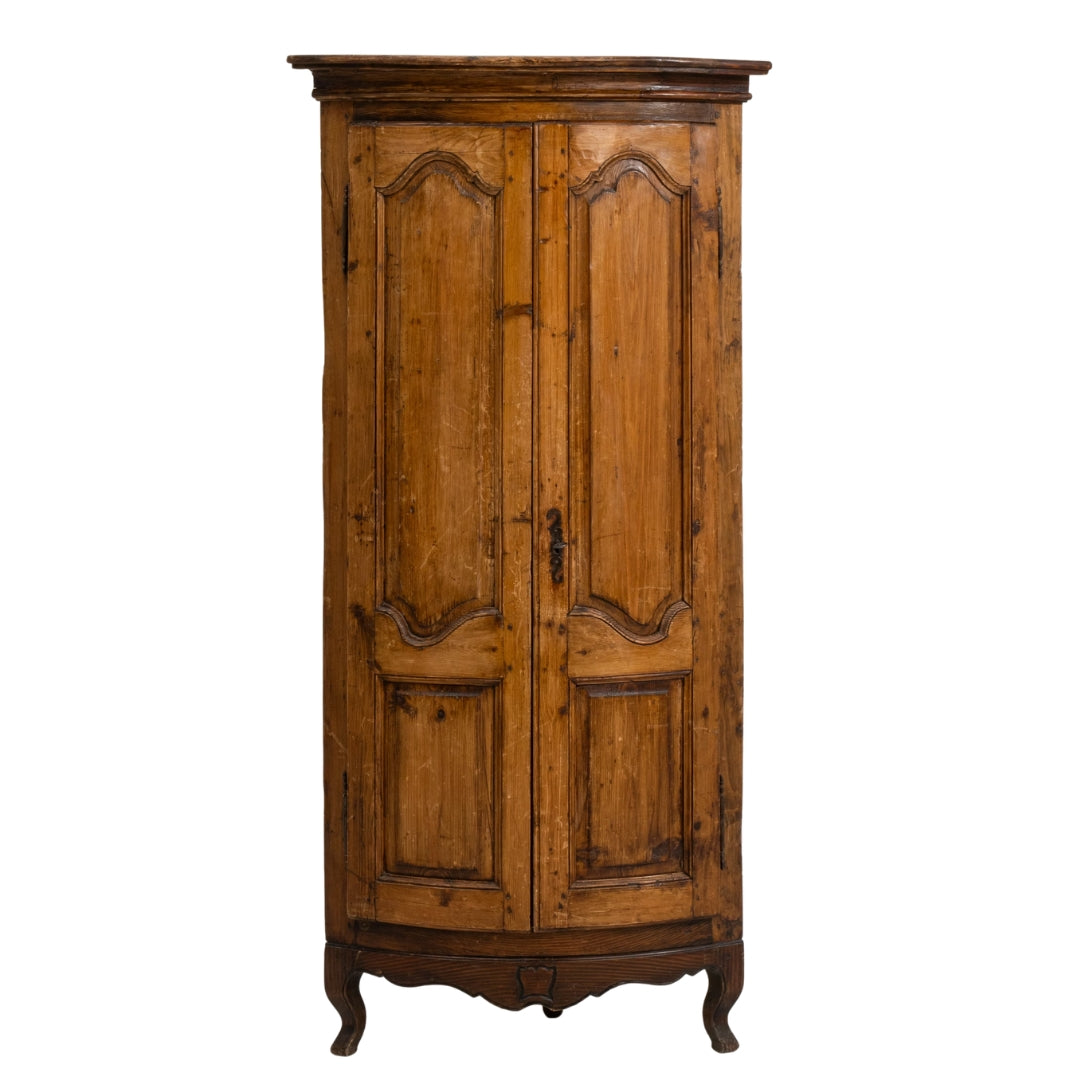 Rustic Charm Corner Cabinet, Circa 1880