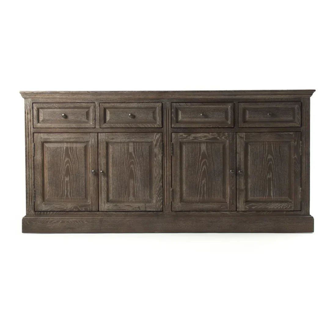 Rustic Dark Oak Buffet Cabinet