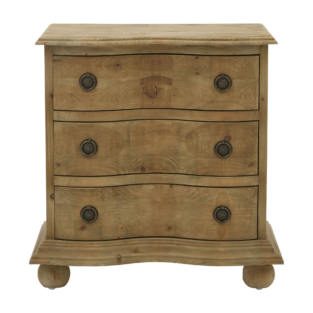 Rustic Natural Curved Front Side Chest