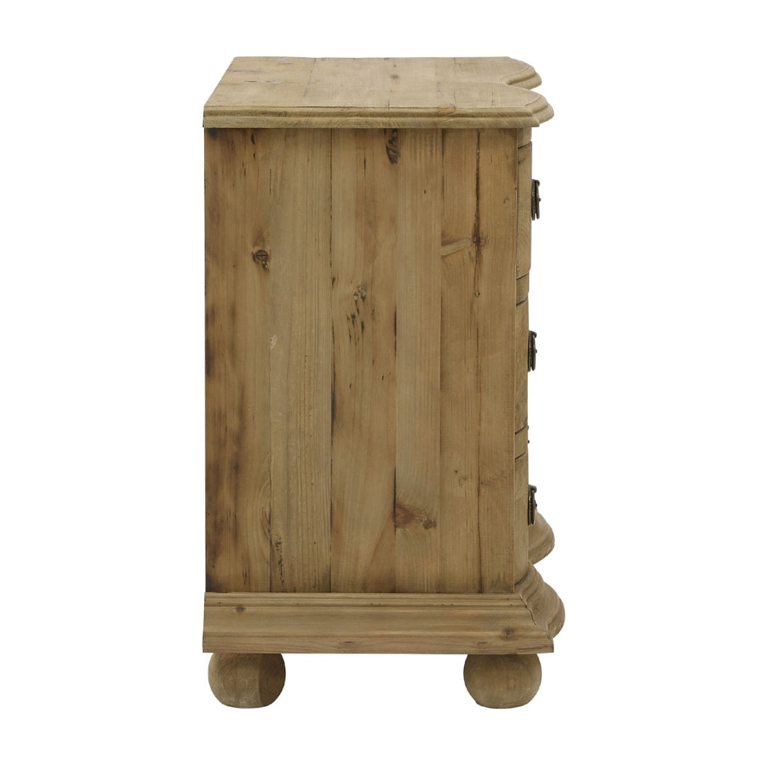Rustic Natural Curved Front Side Chest