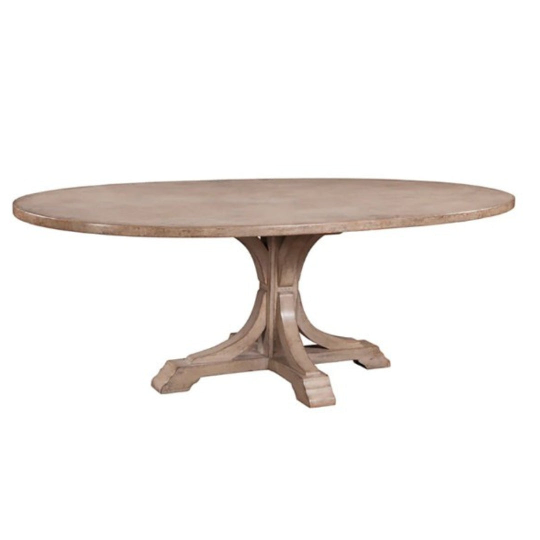Sculpted Oval Pedestal Table