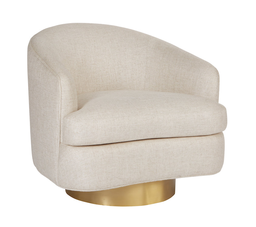 Moda Gold Base Swivel Lounge Chair