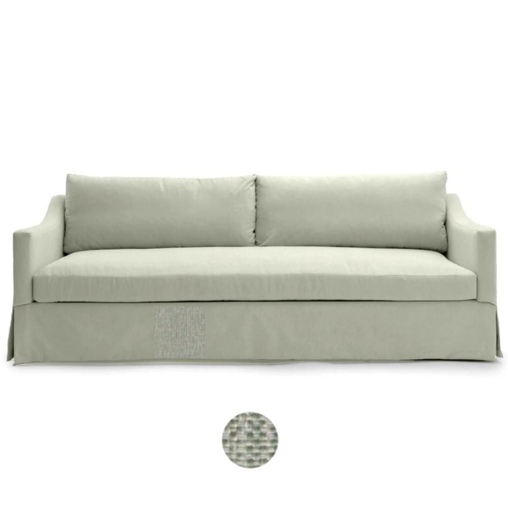 Plus White Blanco Skirted Sofa
