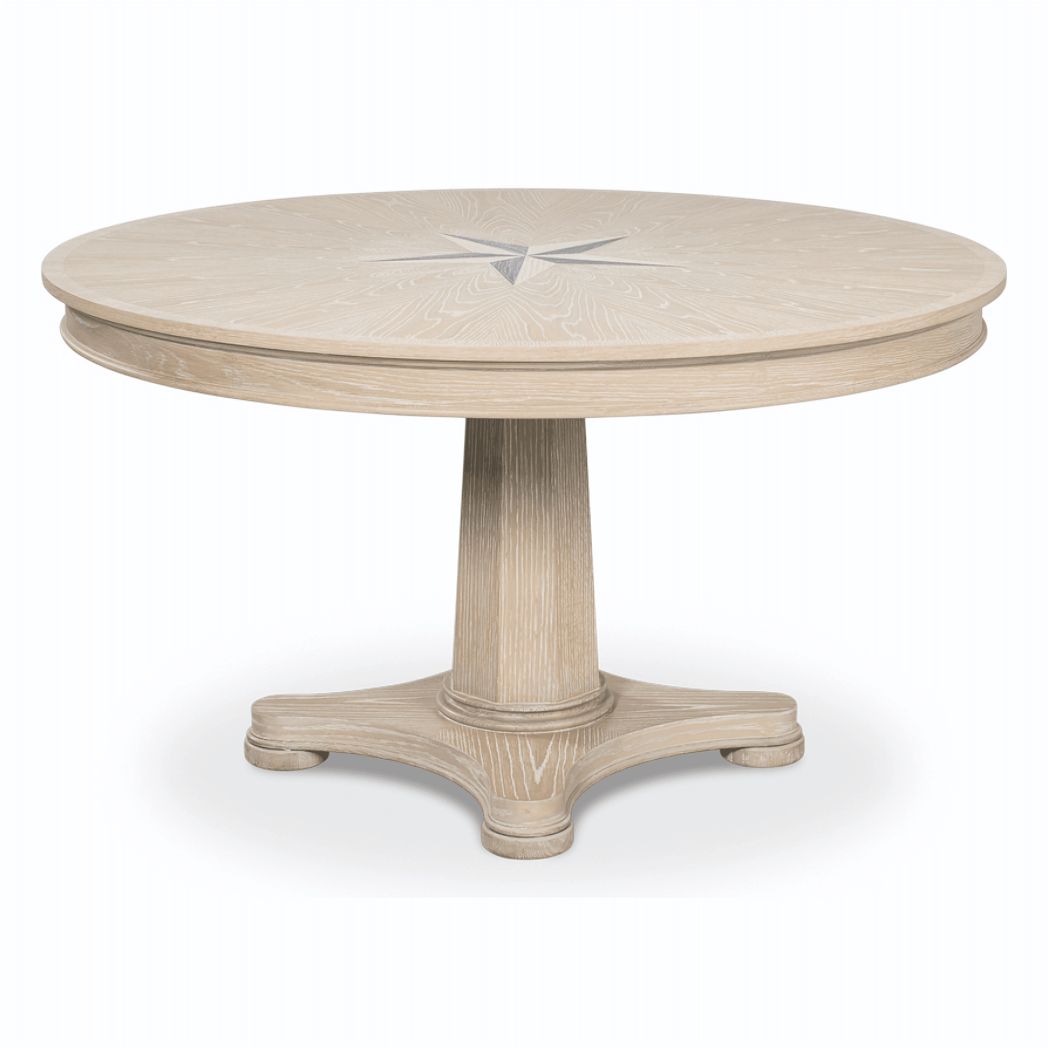 Whitewash Star Round Dining Table