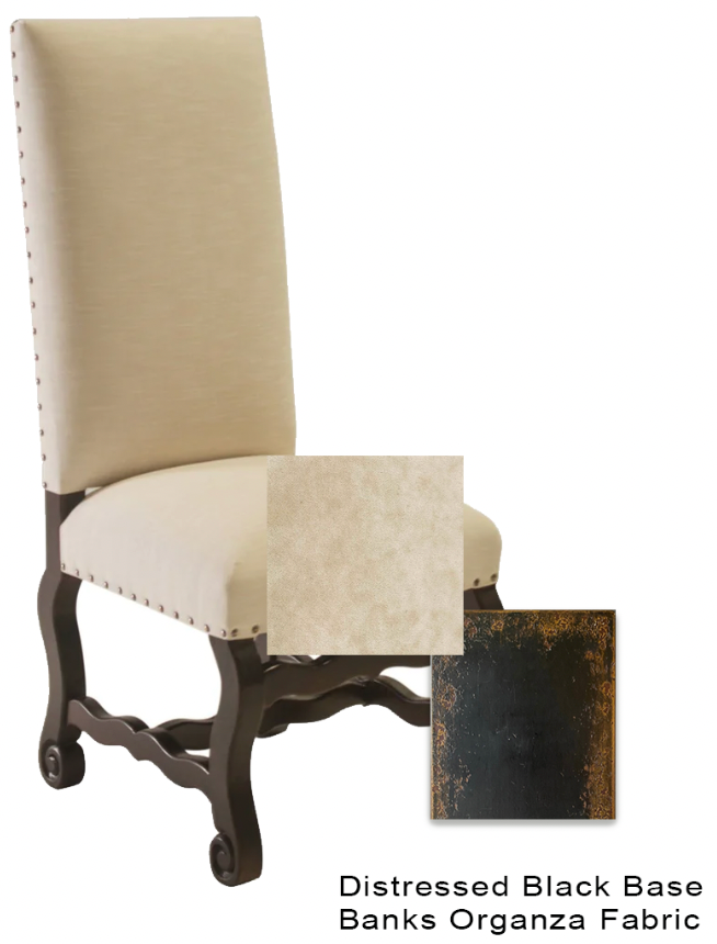 French Country Scroll Base Chair