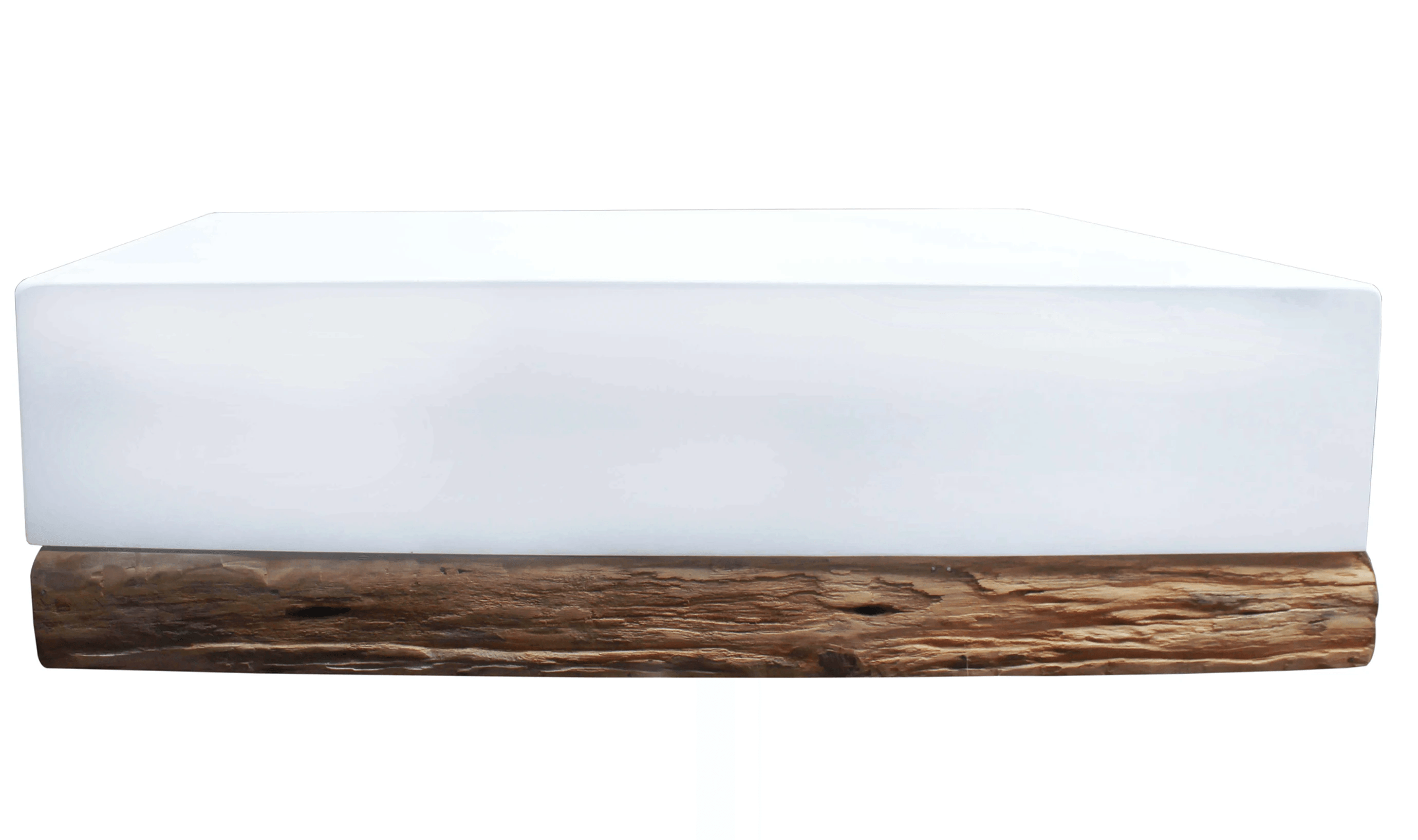 White Modern Teak Outdoor Coffee Table