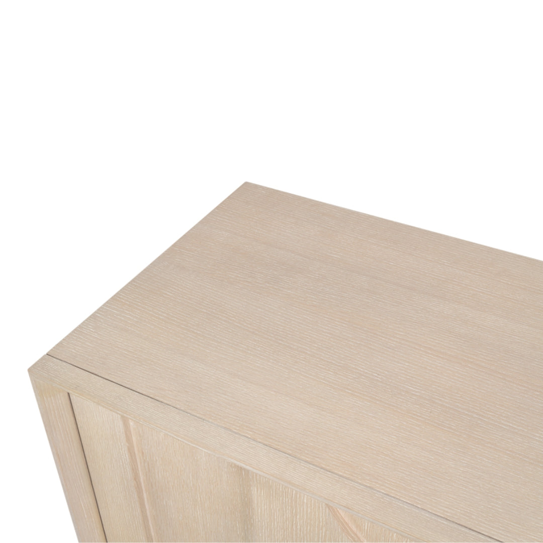 Sculpted Modern Oak Credenza