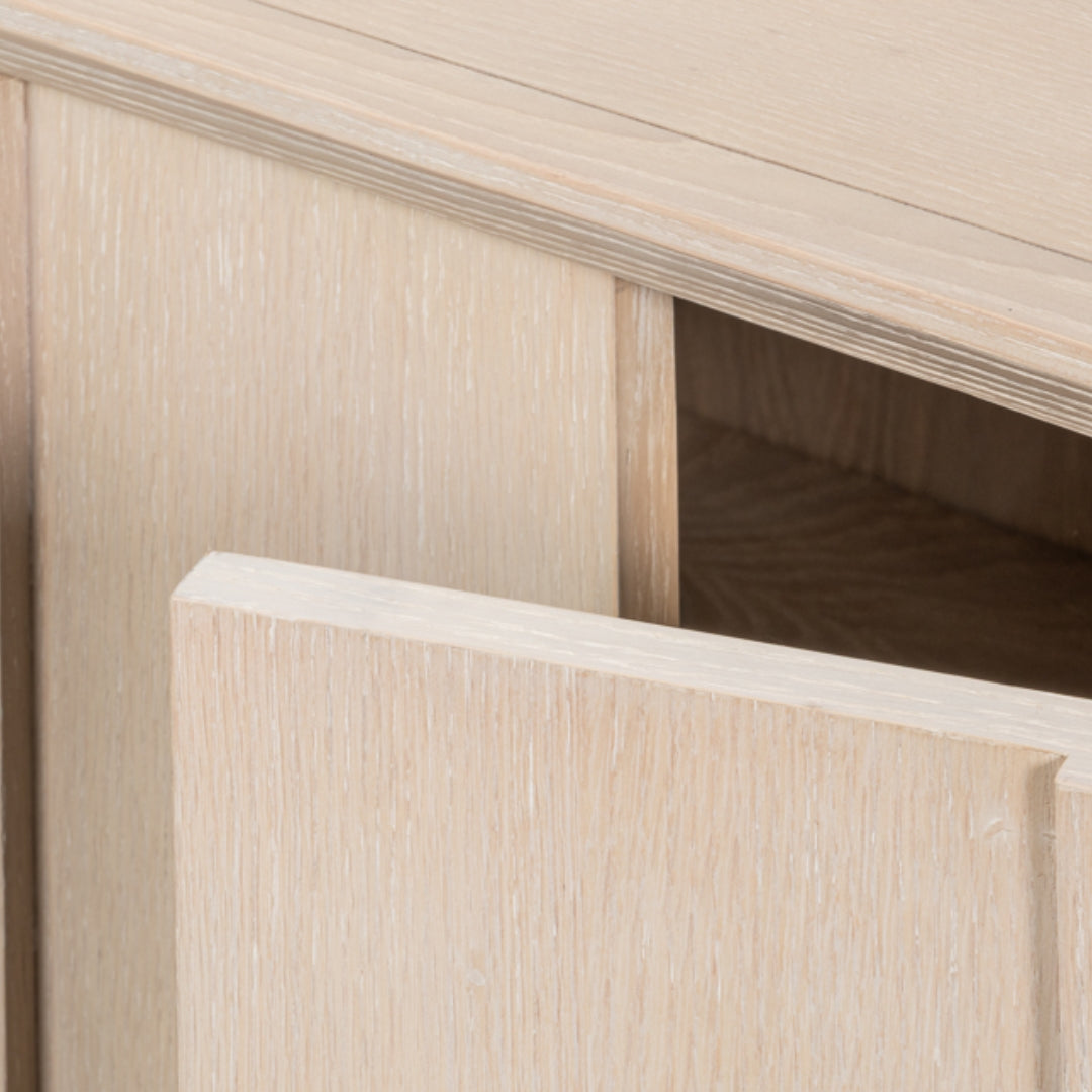 Sculpted Modern Oak Credenza