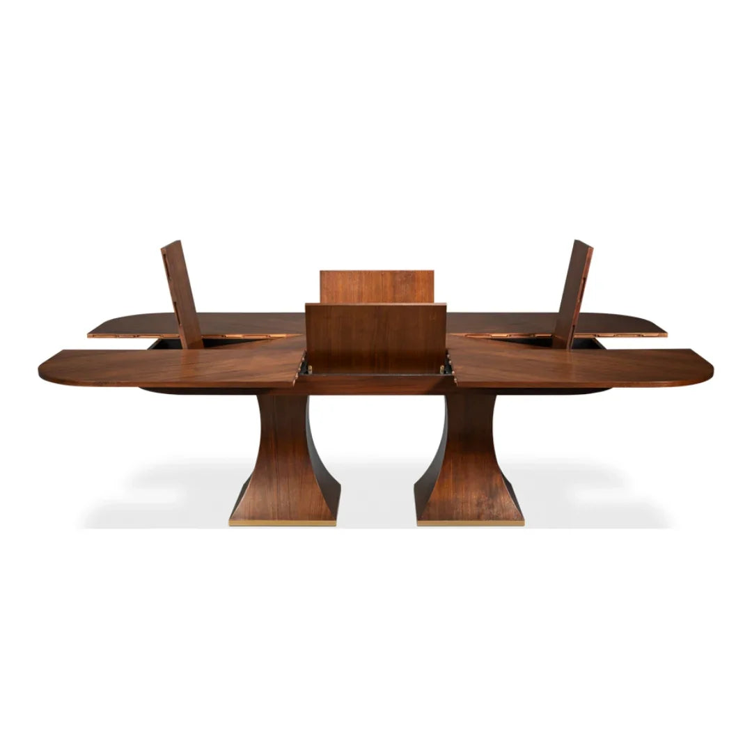 Sculpted Walnut Jupe Extendable Table
