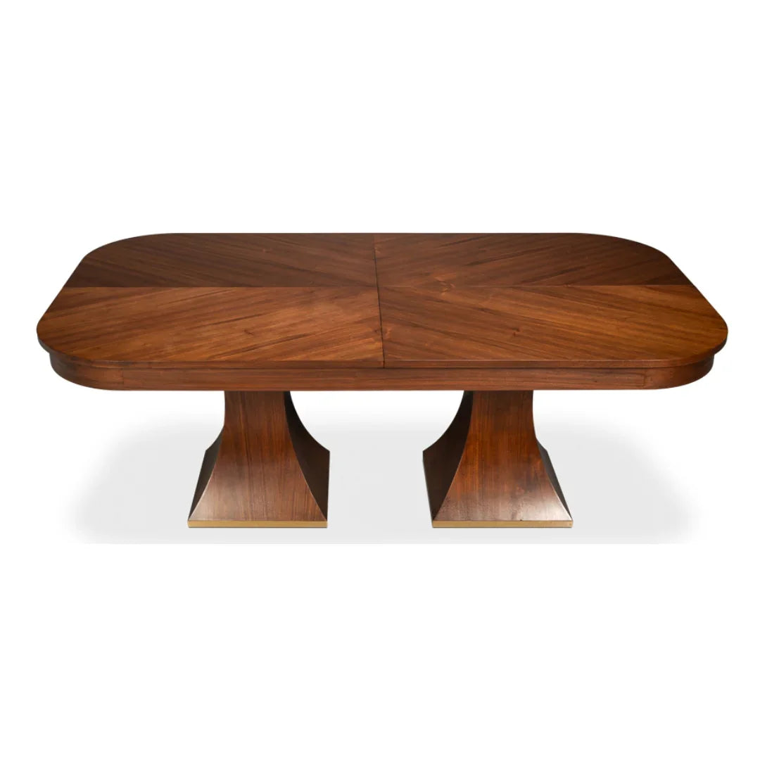 Sculpted Walnut Jupe Extendable Table