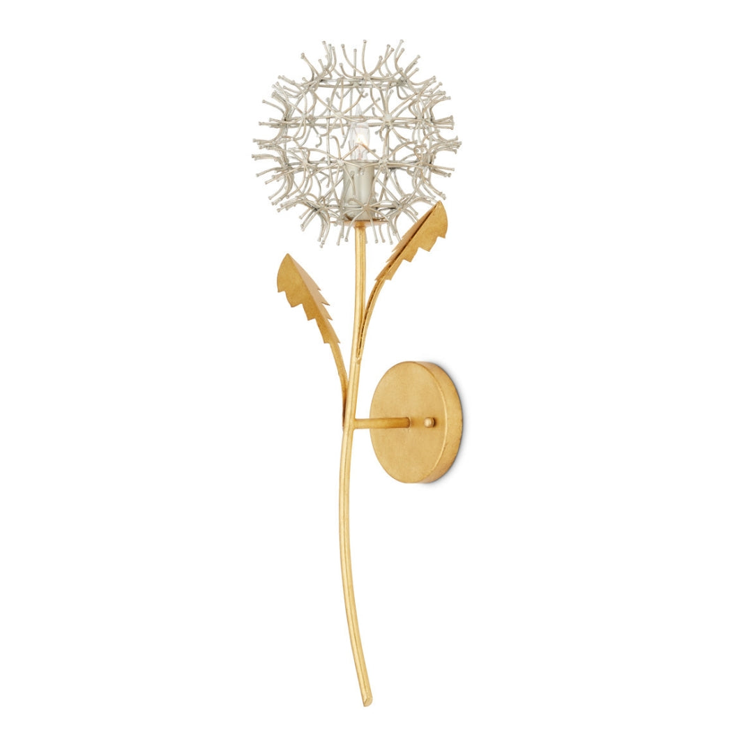 Wish Flower Silver and Gold Wall Sconce