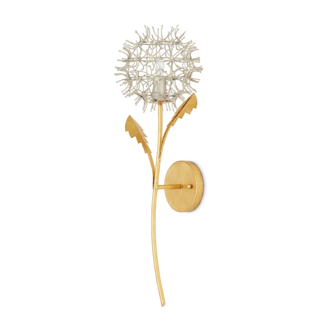 Wish Flower Silver and Gold Wall Sconce