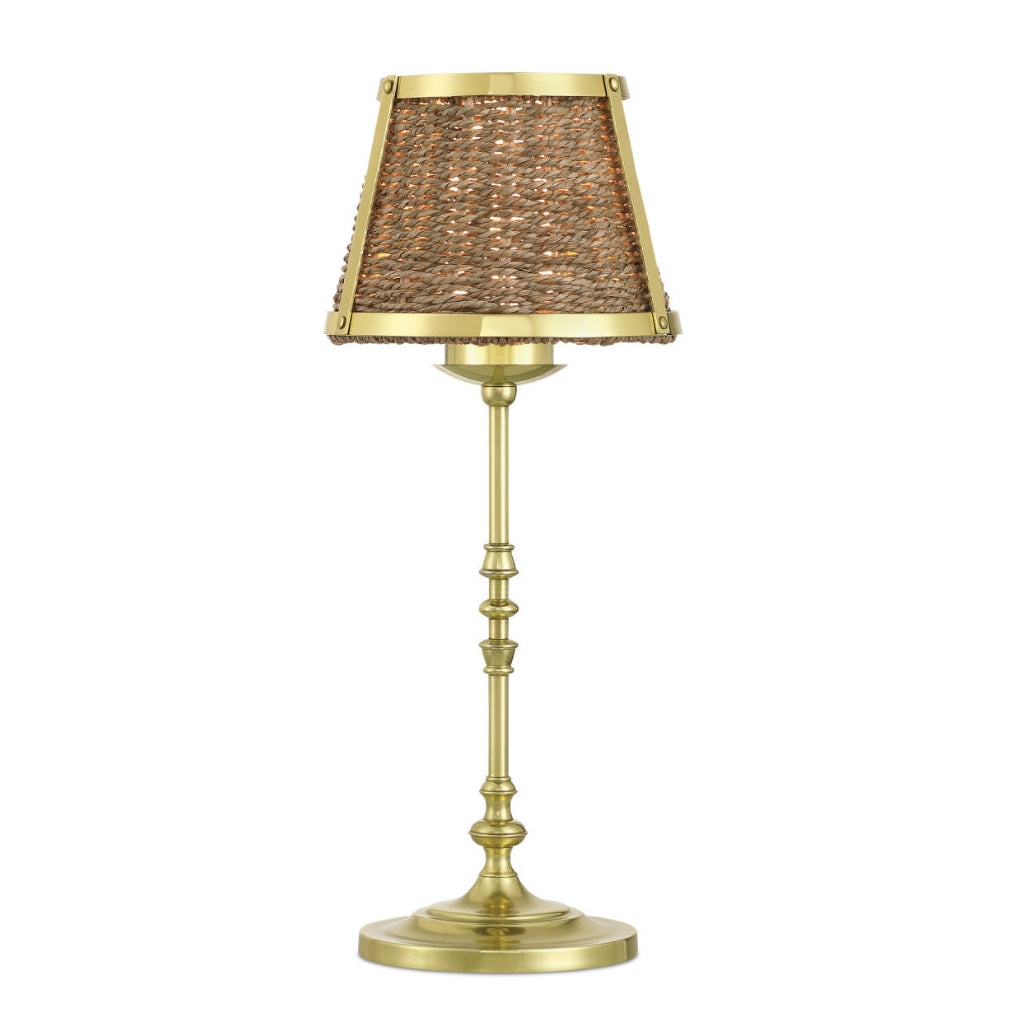 Seagrass and Brass Cordless Accent Lamp