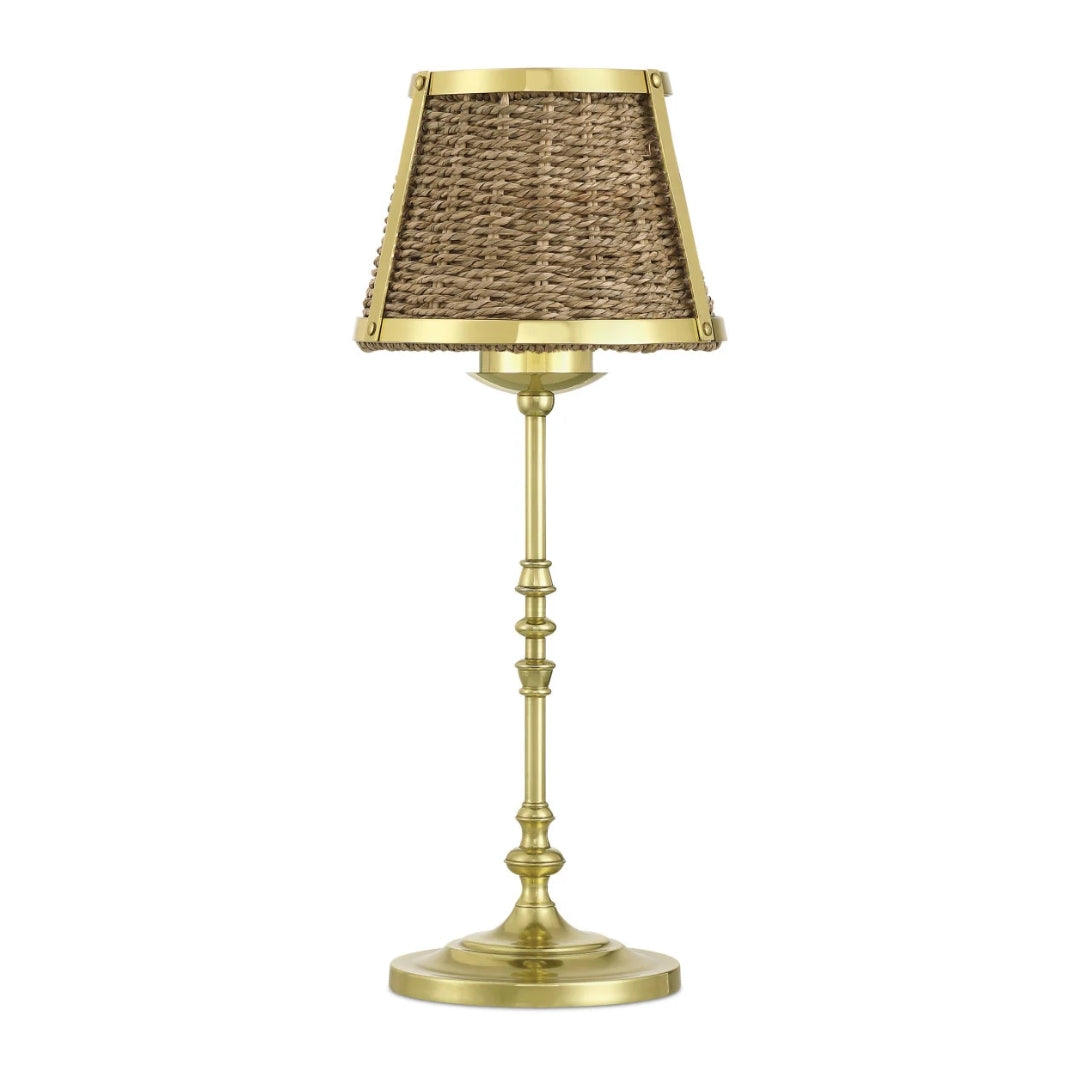 Seagrass and Brass Cordless Accent Lamp