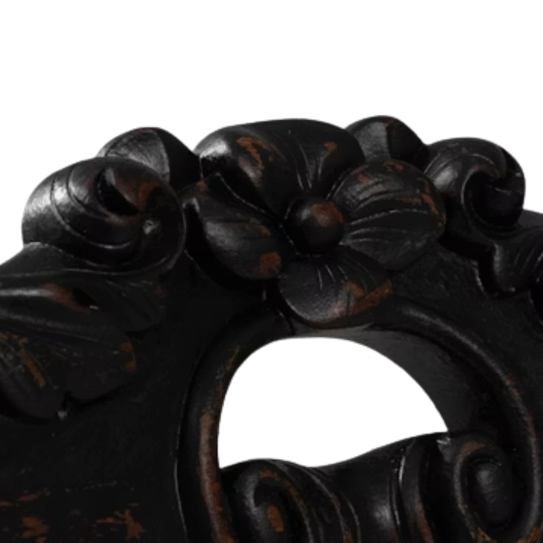 Black Victorian Cameo-Back Chairs, Set of 4, Circa 1910