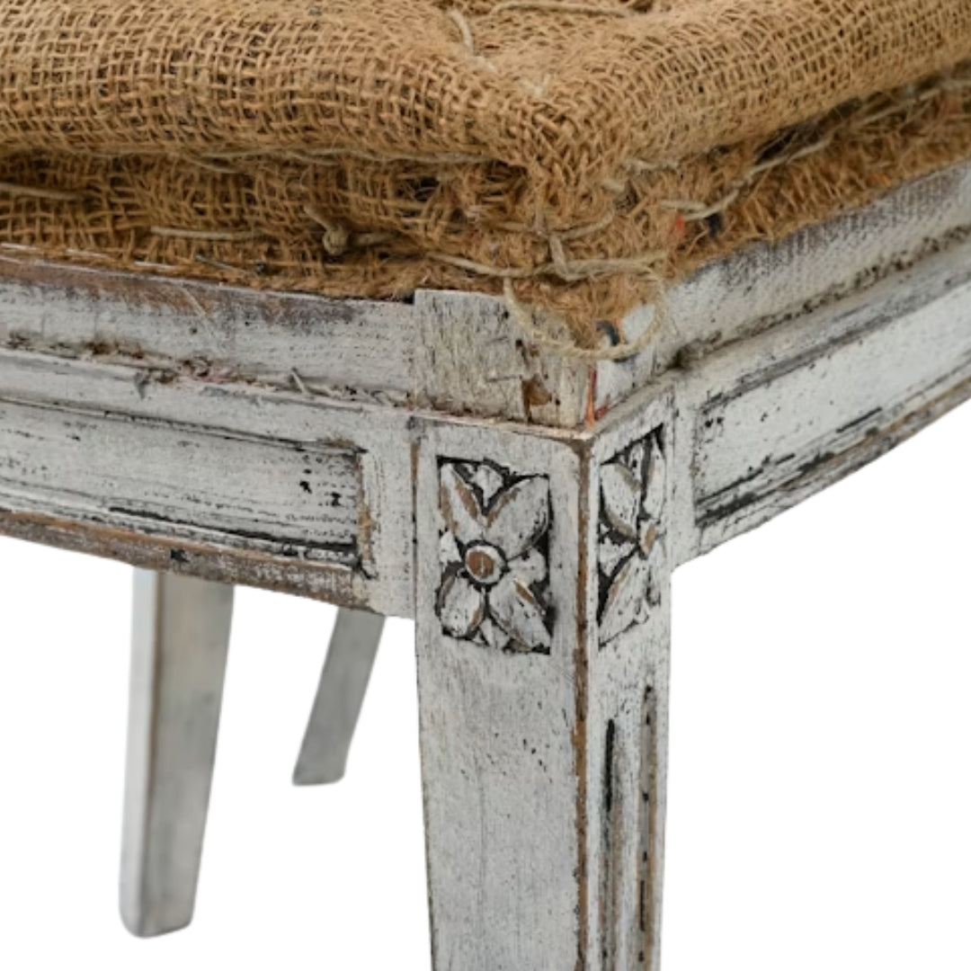 White French Gustavian Dining Chairs, Set of 8, Circa 1920