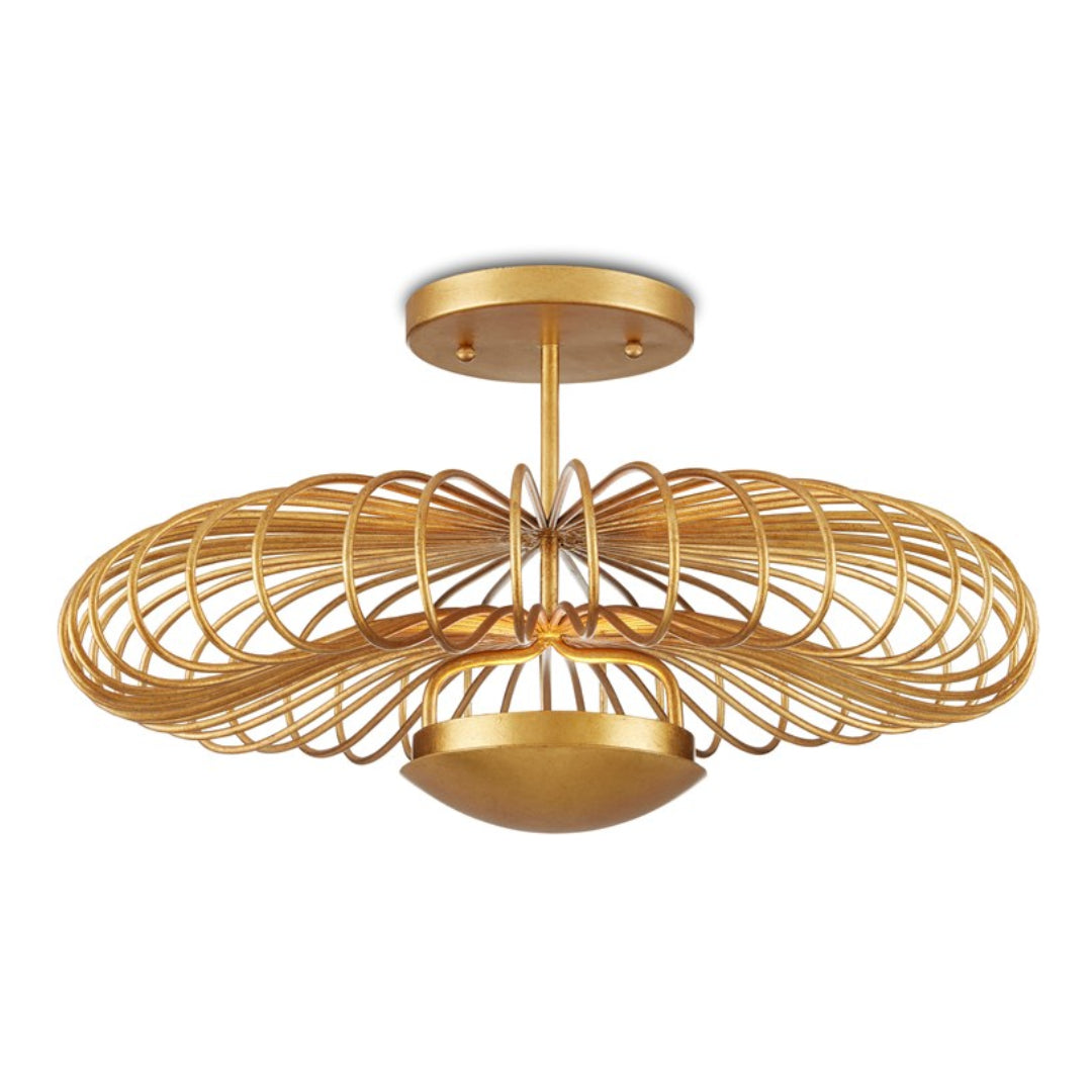 Contemporary Gold Wire Chandelier