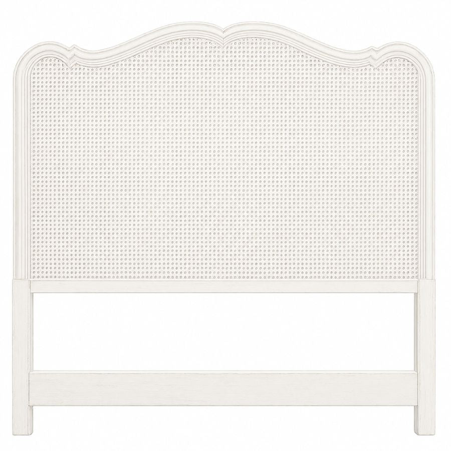 White French Country Curvy Cane Headboard