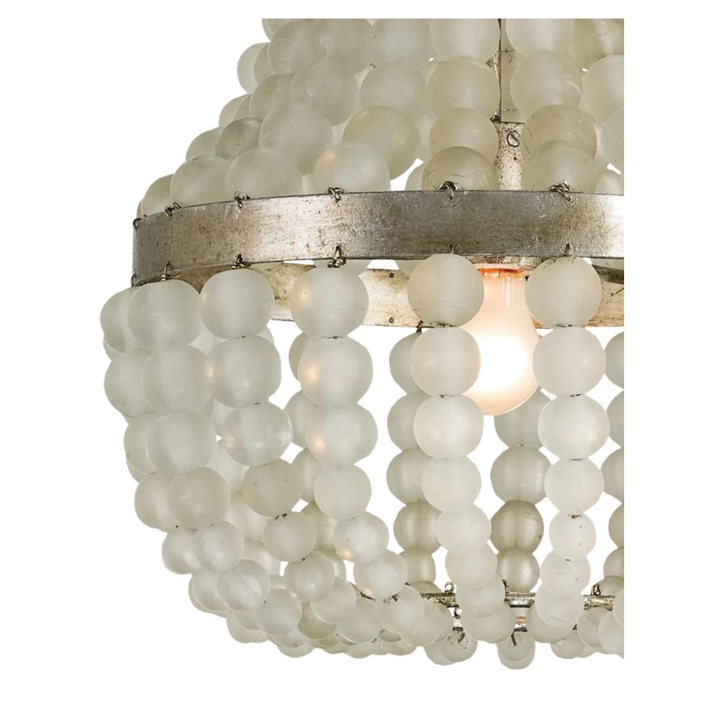 Small Chanteuse White Beaded Chandelier