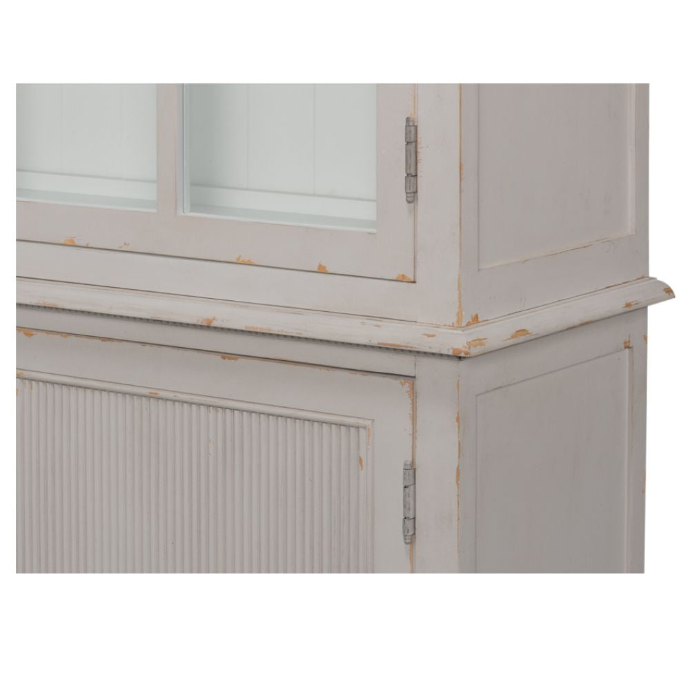 Soft Grey Harper Glass Display Cabinet