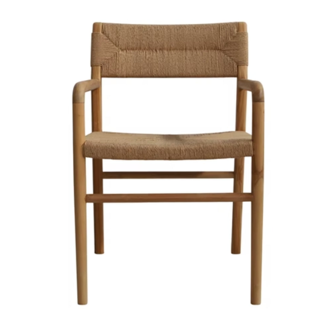 Handwoven Natural Loom Dining Armchair
