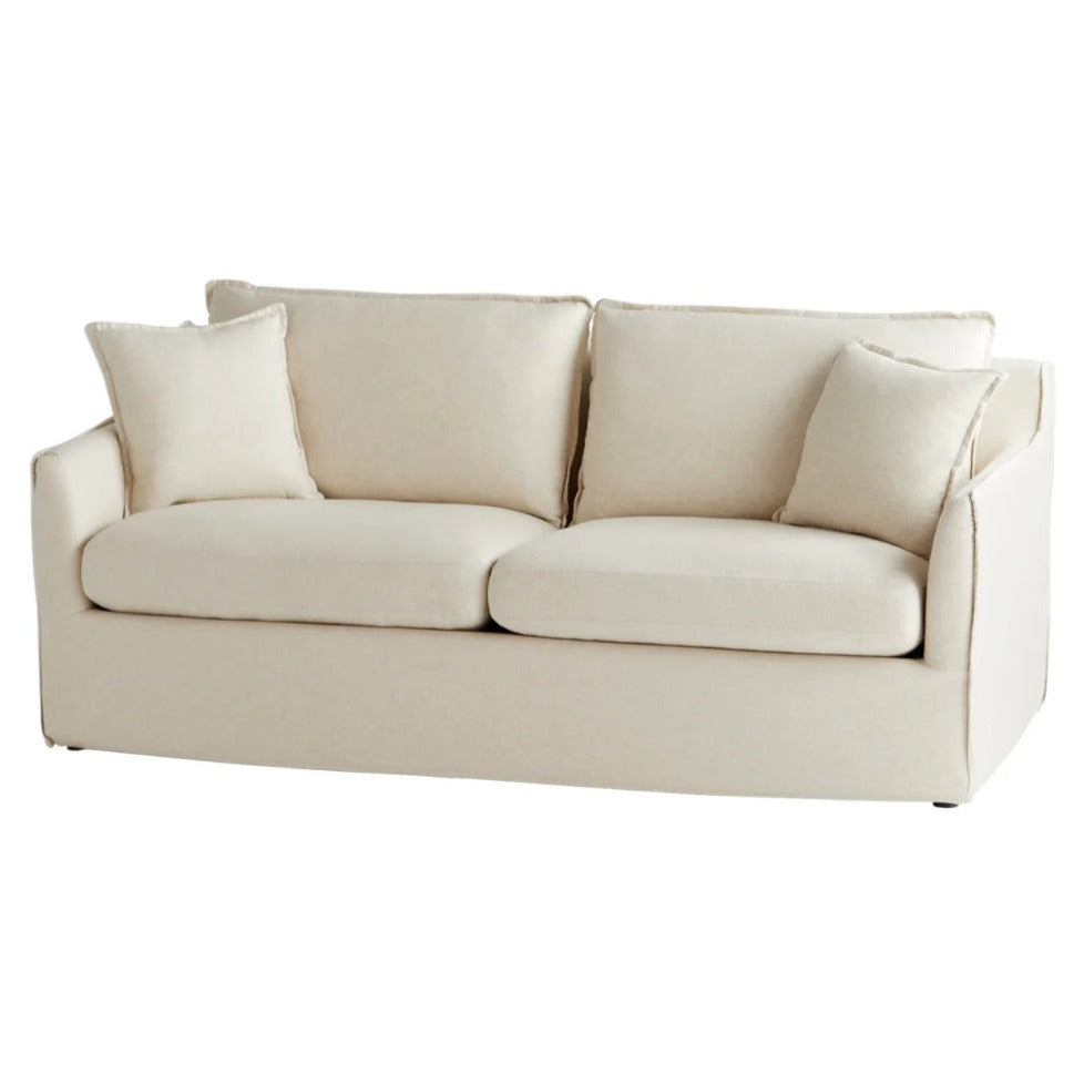 Cream Linen Weave Sofa