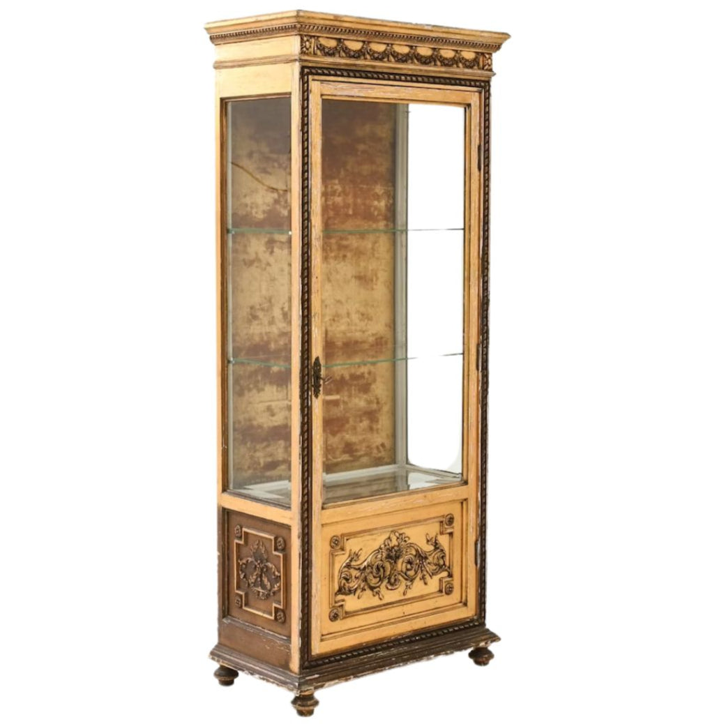 Antique Spanish Wooden Vitrine, Circa 1900