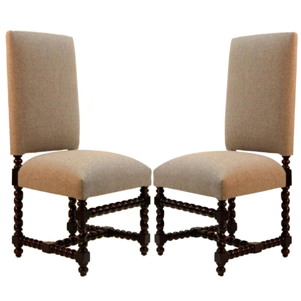 Spiral Leg Spanish Dining Chair