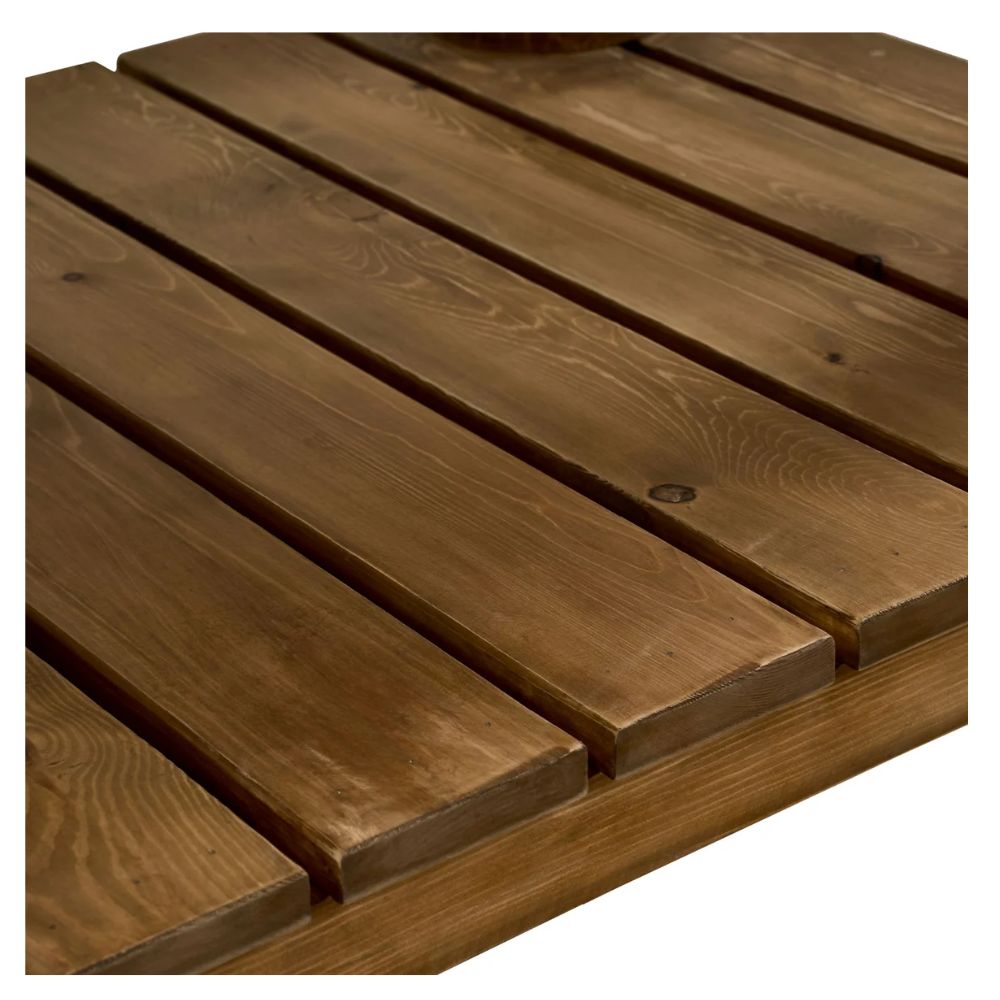 Stained Plank Wood Coffee Table
