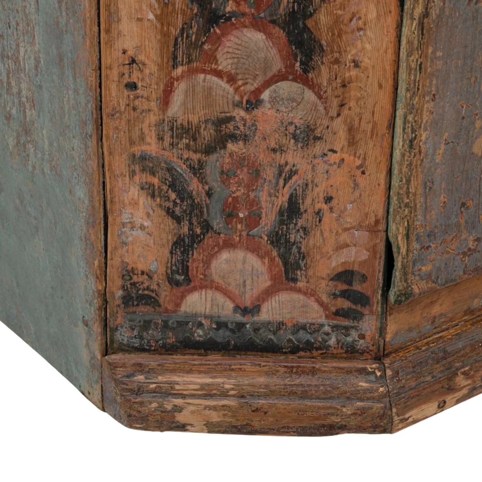 Swedish Floral Summer Cabinet, Circa 1900