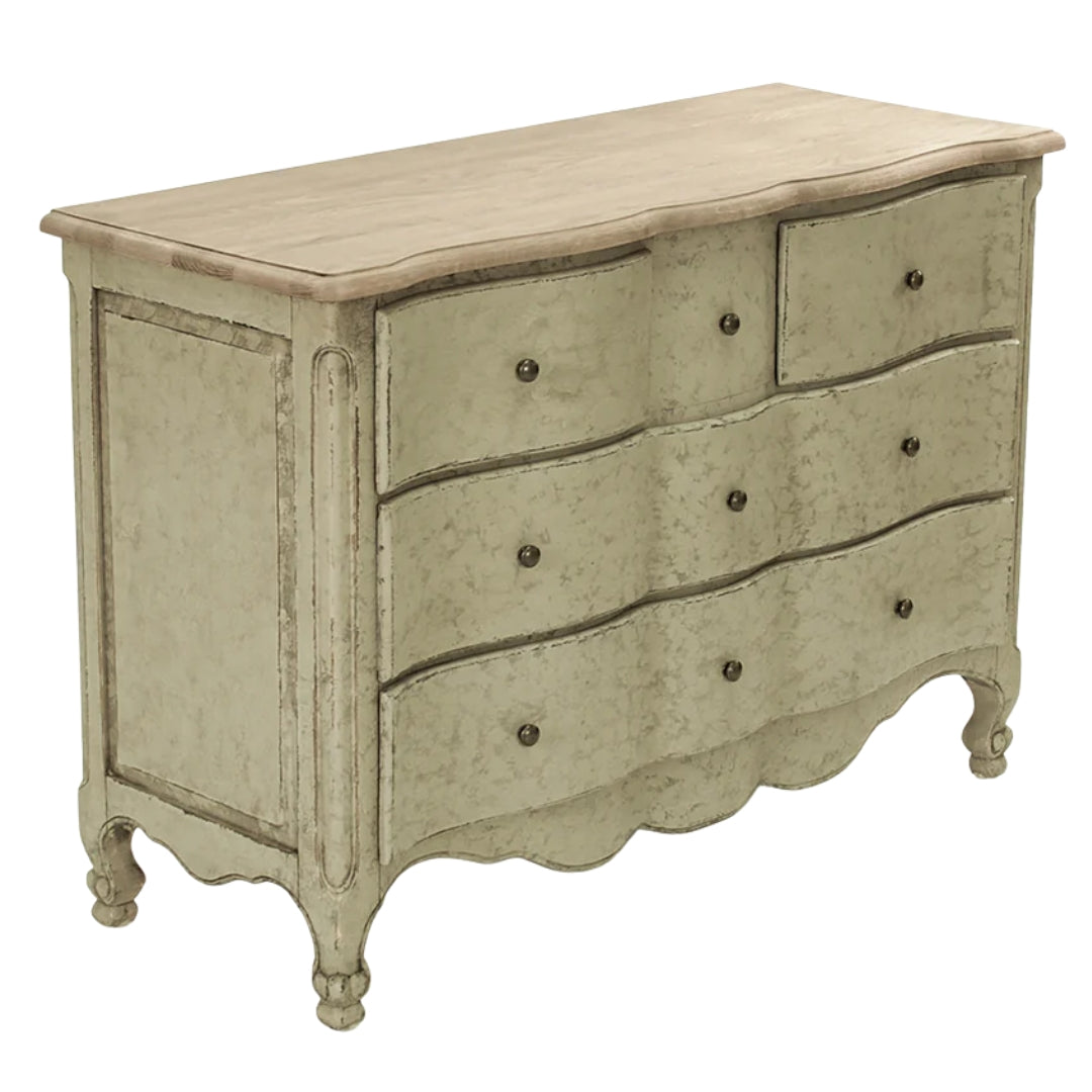 French Provincial Serpentine Dresser