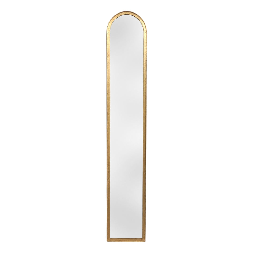 Golden Tall Slim Arched Mirror