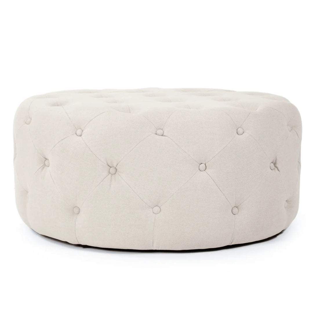 Tufted Round Lounge Ottoman