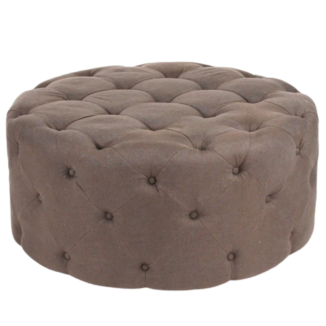 Tufted Round Lounge Ottoman