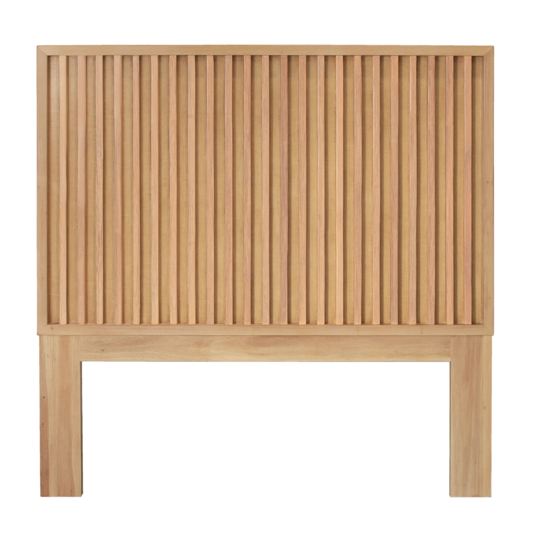 Vertical Slat Wood Panel Headboard