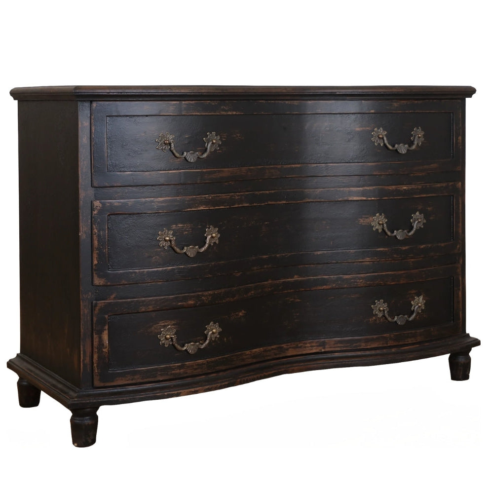 French Black Curved Front Chest