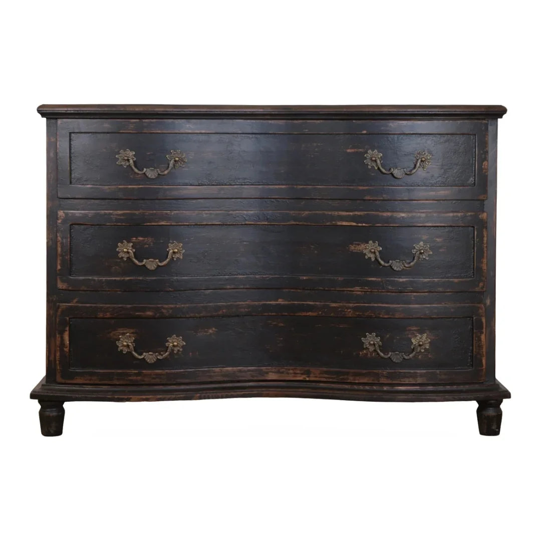 French Black Curved Front Chest